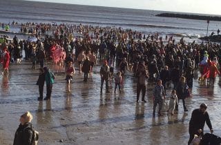 Lyme Lunge New Years Day swim