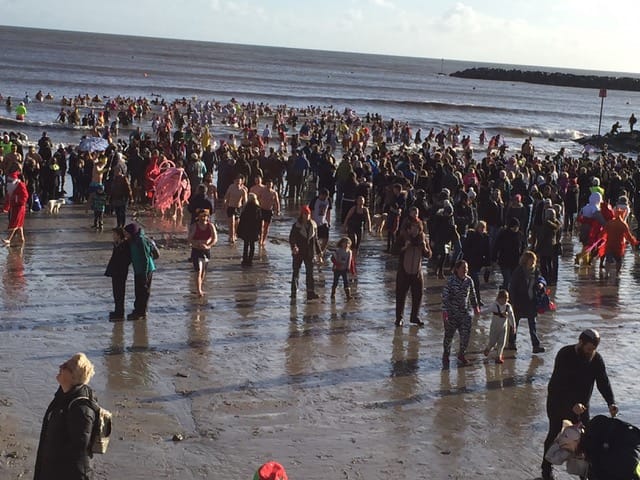 Lyme Lunge New Years Day swim