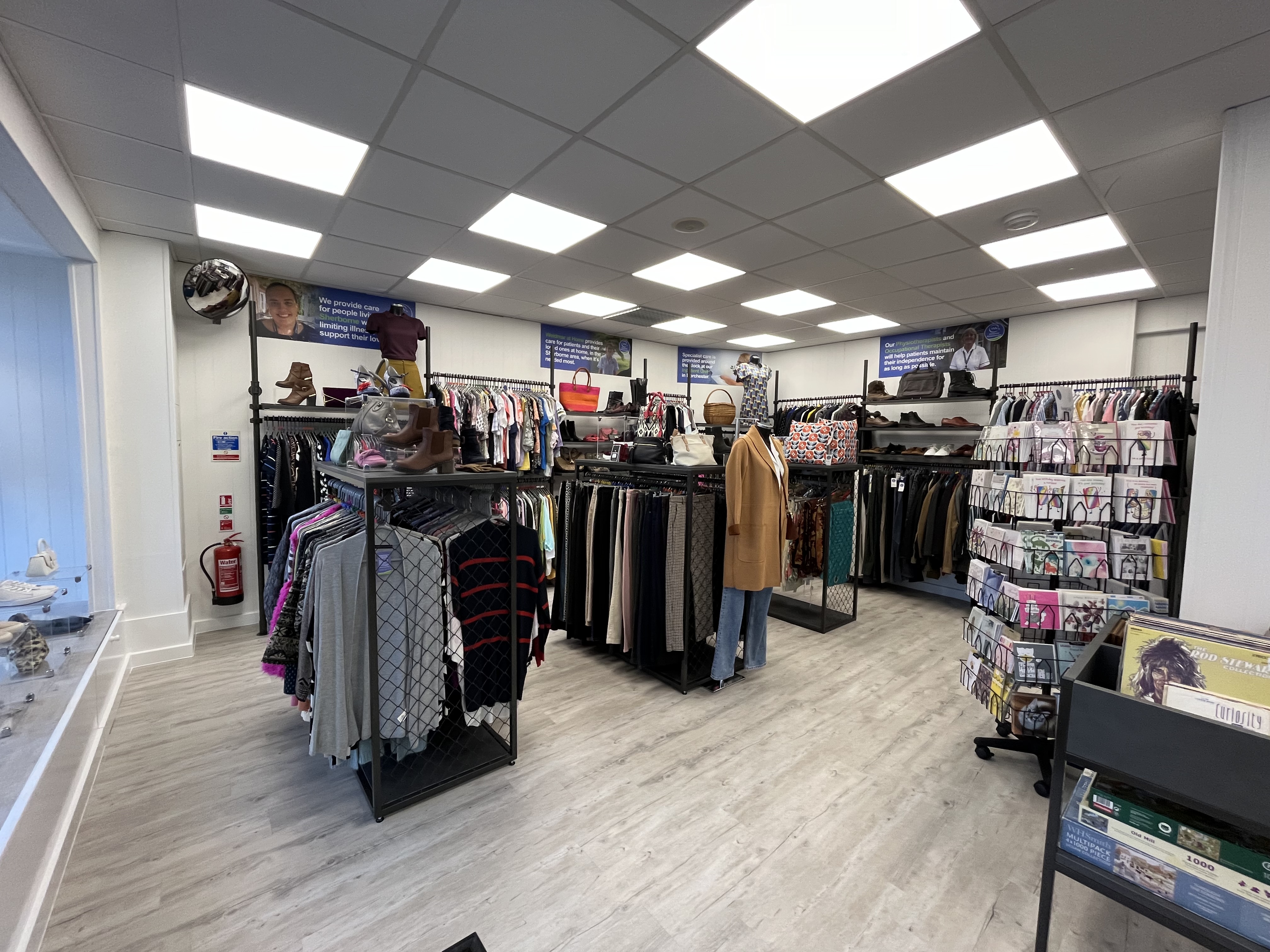Sherborne charity shop clothes shoes bags