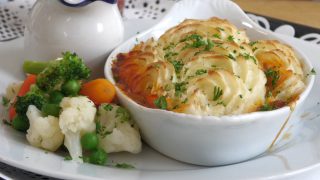 Shepard's Pie and vegetables