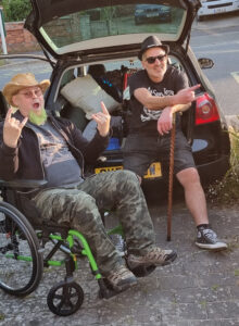 Graham's Story Graham on wheelchair going to Download Festival