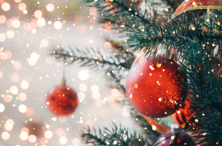 Christmas Fayre header with christmas tree