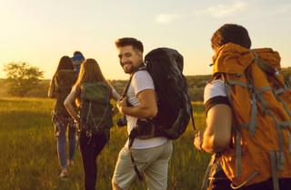 Take on a Challenge for Weldmar Hospicecare group of people backpacking 30 ways to support Weldmar Hospicecare