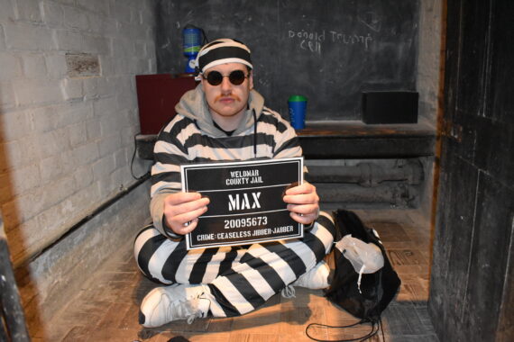 Jail & Bail Max in a cell