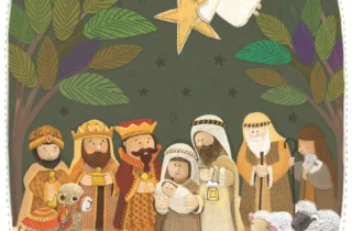 A drawing of The Nativity scene.